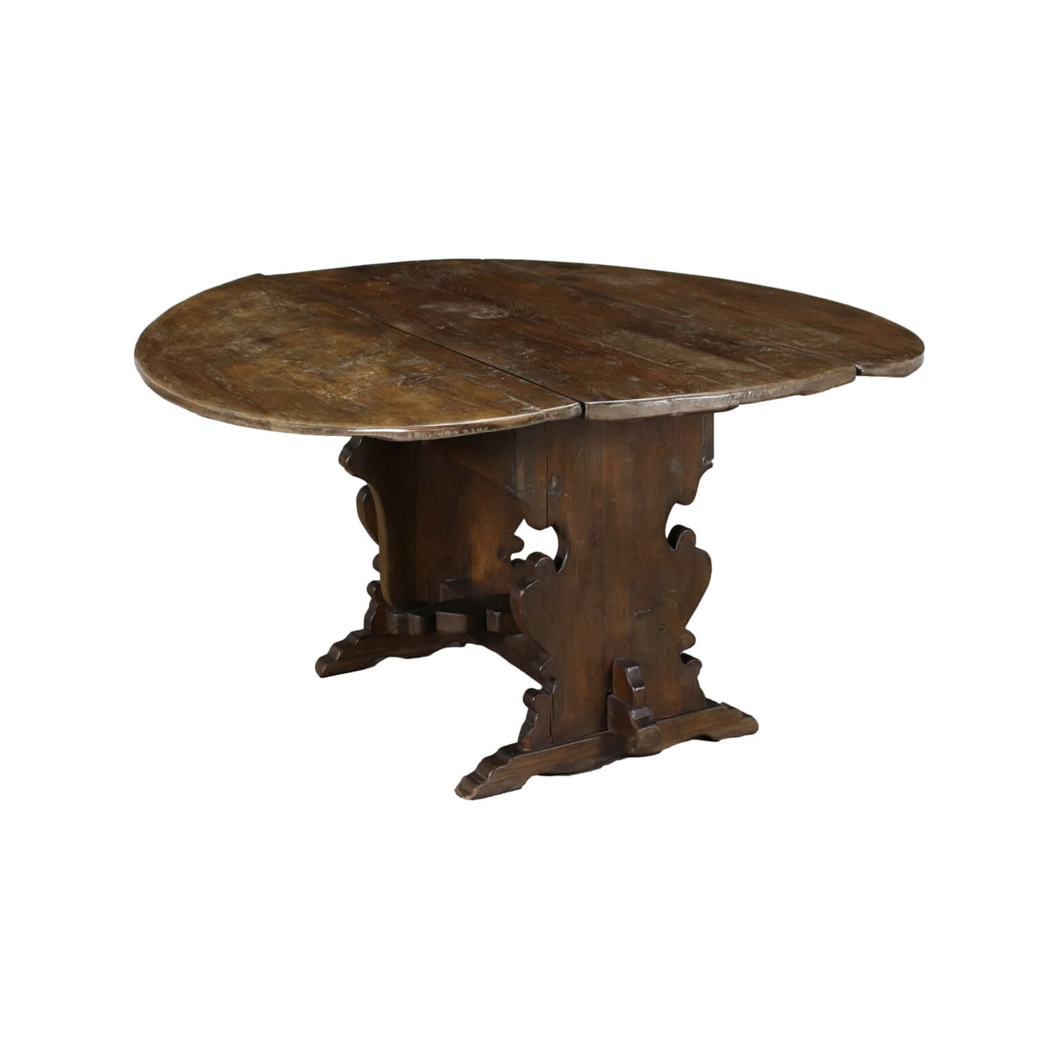 Tavolo in legno massello di castagno. Impero