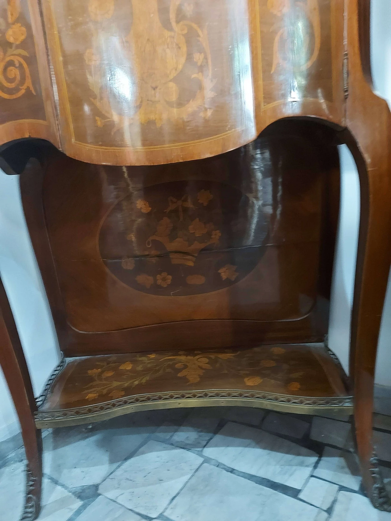 Tall rosewood cabinet in Napoleon style, 19th century 4