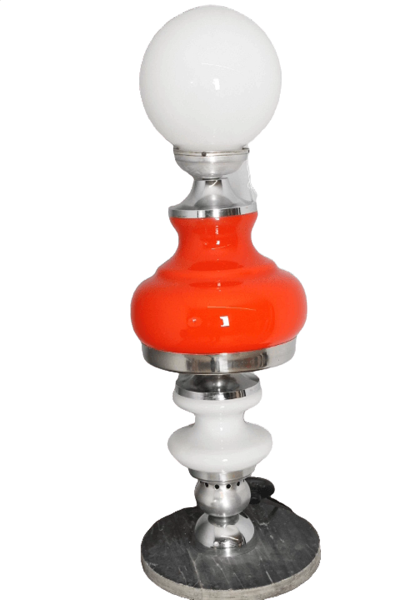 Red and white Murano glass lamp, 1960s 11