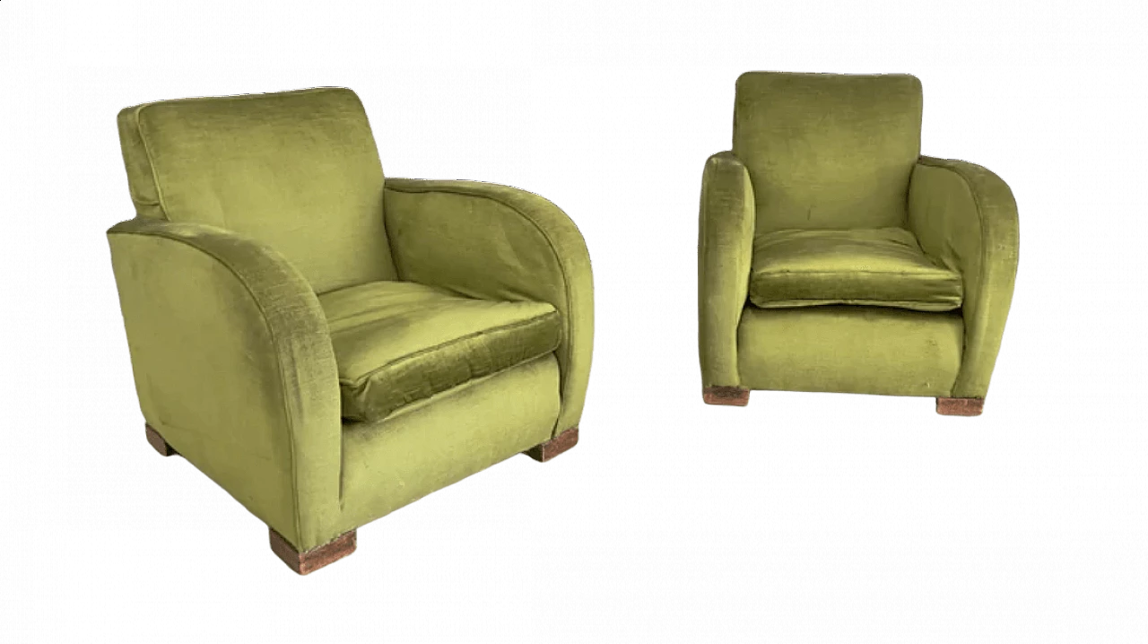 Pair of italian armchairs, 1950s 6