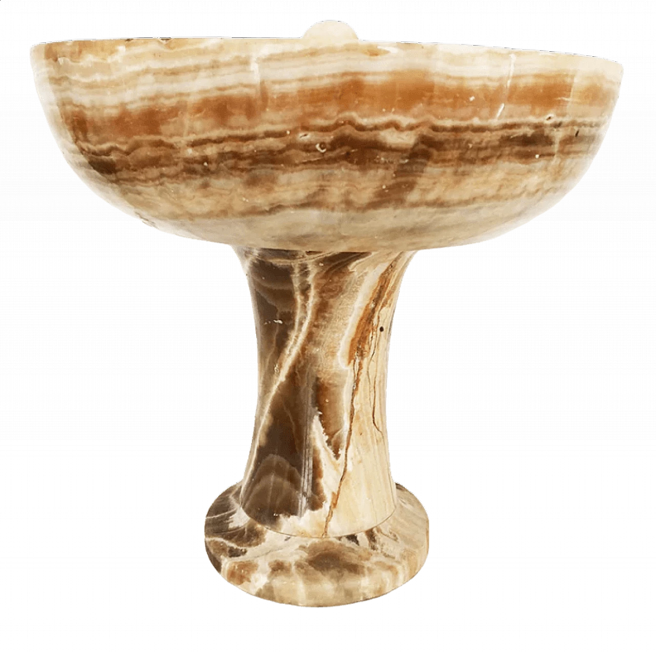 Onyx holy water font, beige with white veins beginning of 20th century 6