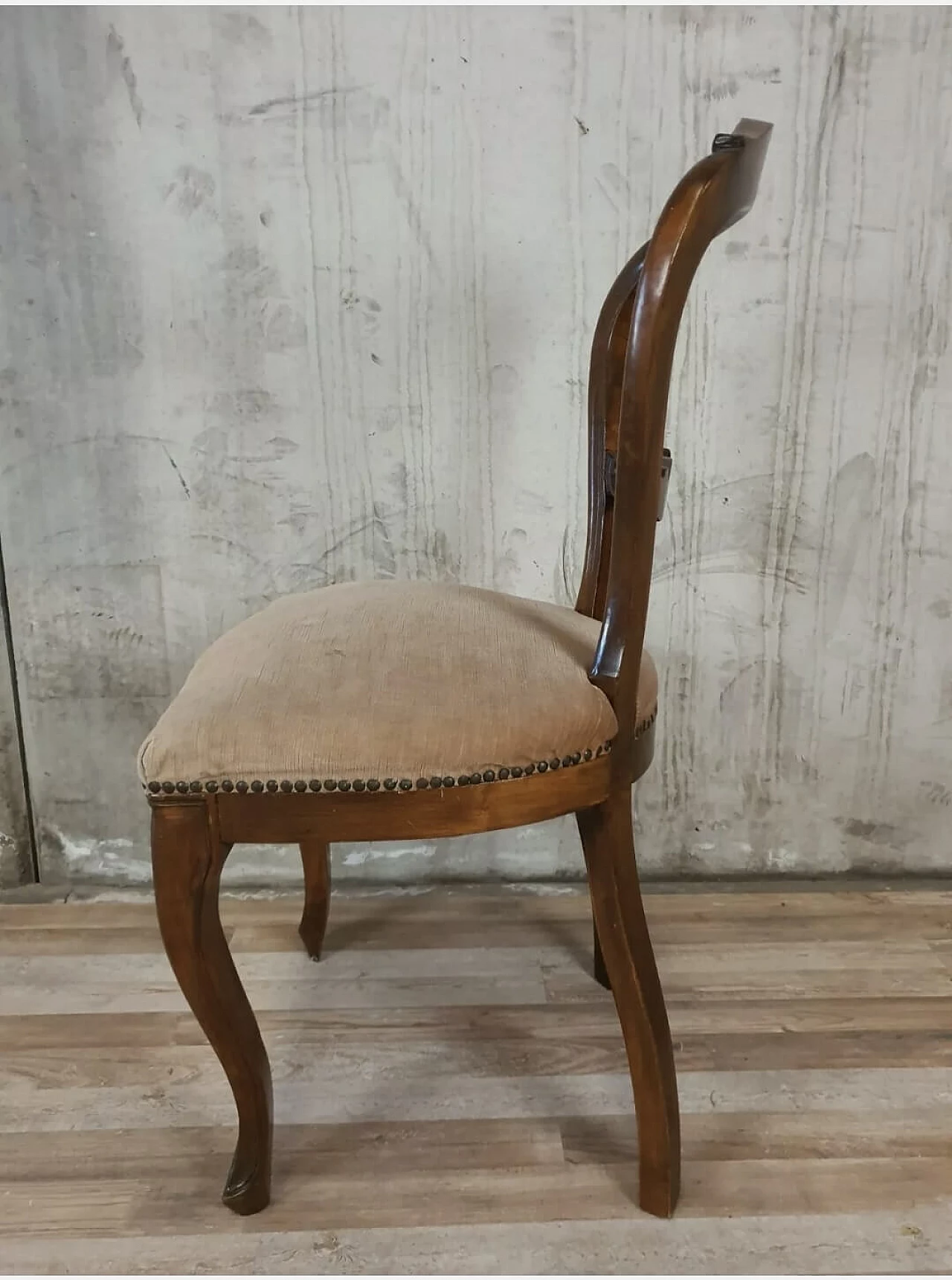 Louis Philippe style wooden chair, 1960s 2