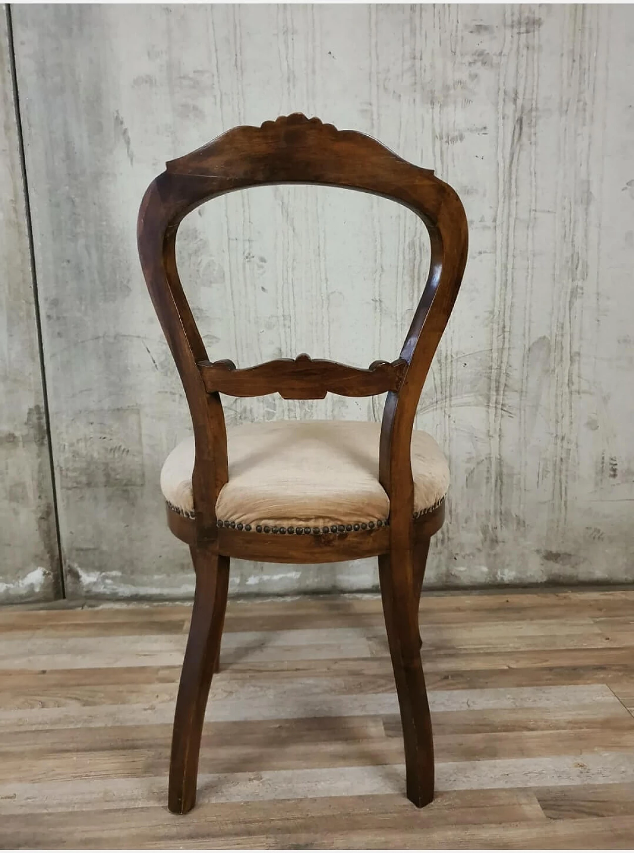 Louis Philippe style wooden chair, 1960s 3