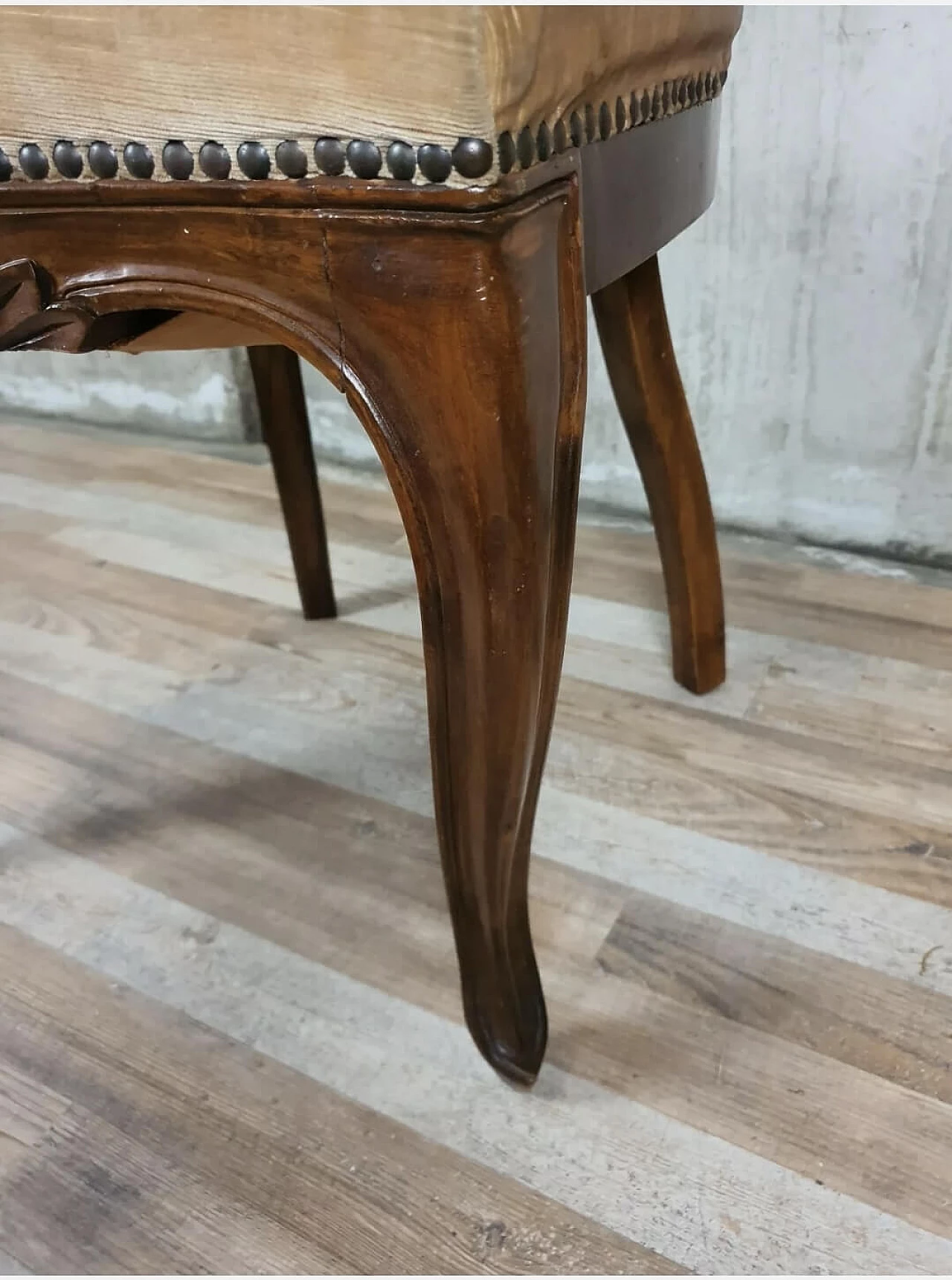 Louis Philippe style wooden chair, 1960s 11