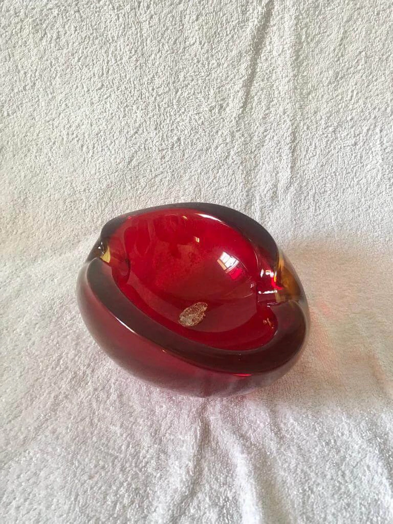 Ashtray in Sommerso Murano glass by Flavio Poli, 60s 3