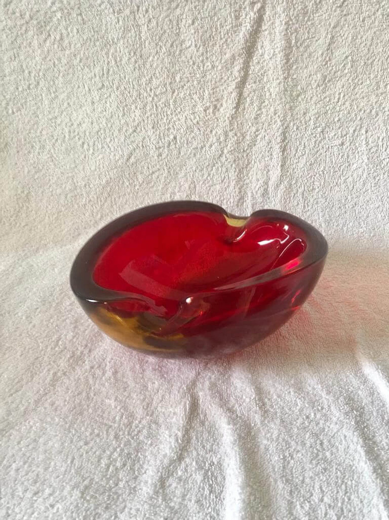 Ashtray in Sommerso Murano glass by Flavio Poli, 60s 4