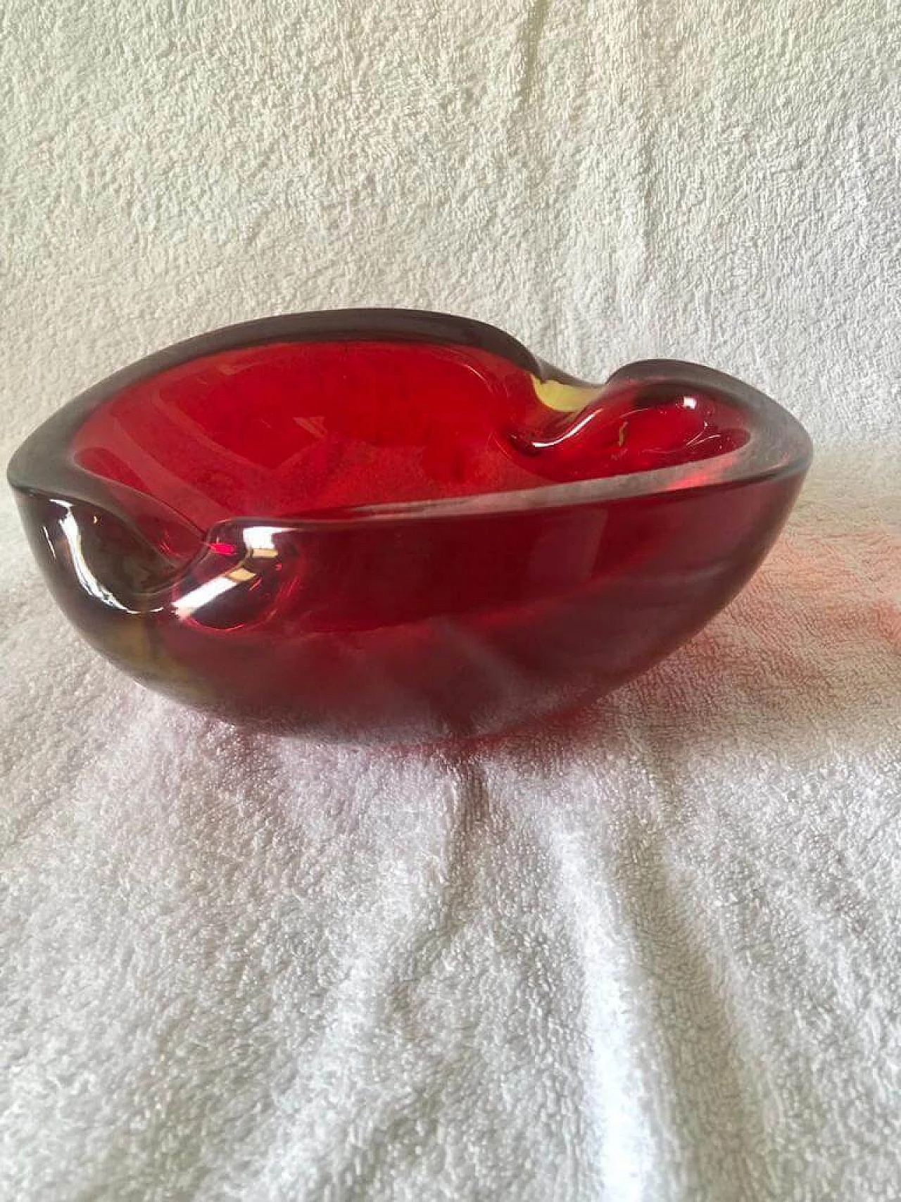 Ashtray in Sommerso Murano glass by Flavio Poli, 60s 5