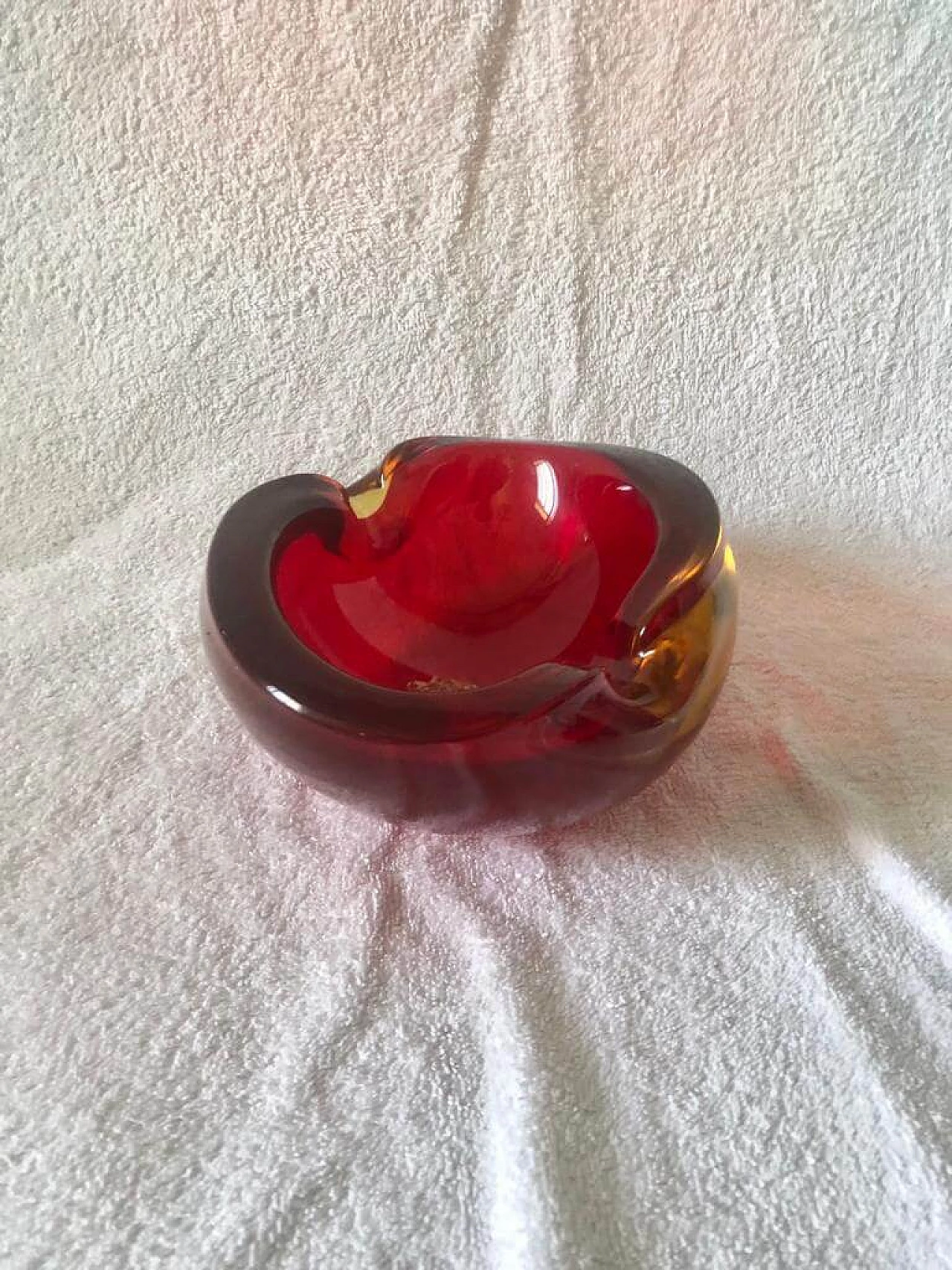 Ashtray in Sommerso Murano glass by Flavio Poli, 60s 10