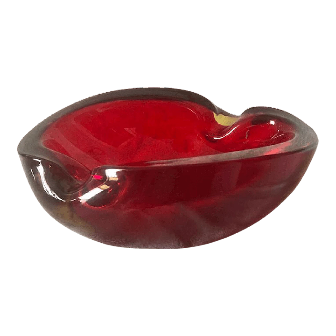 Ashtray in Sommerso Murano glass by Flavio Poli, 60s 11