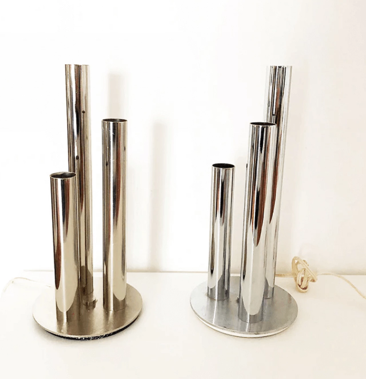 Pair of table lamps by Gaetano Sciolari, 1970s 3