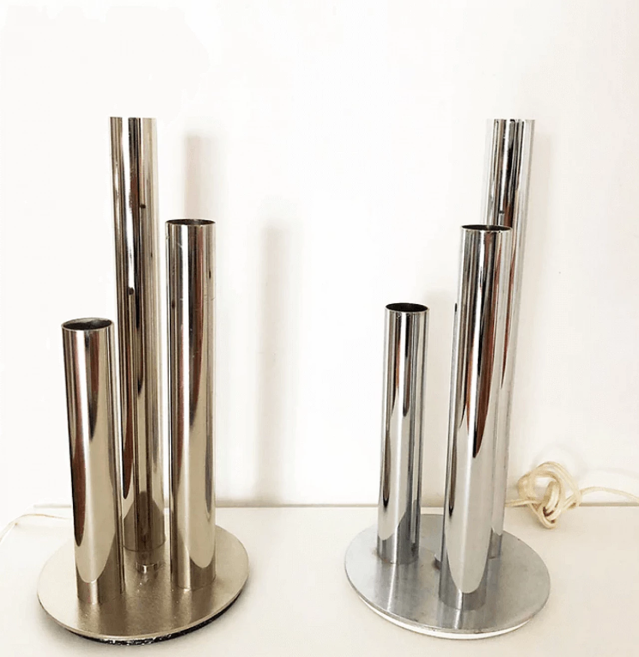 Pair of table lamps by Gaetano Sciolari, 1970s 4