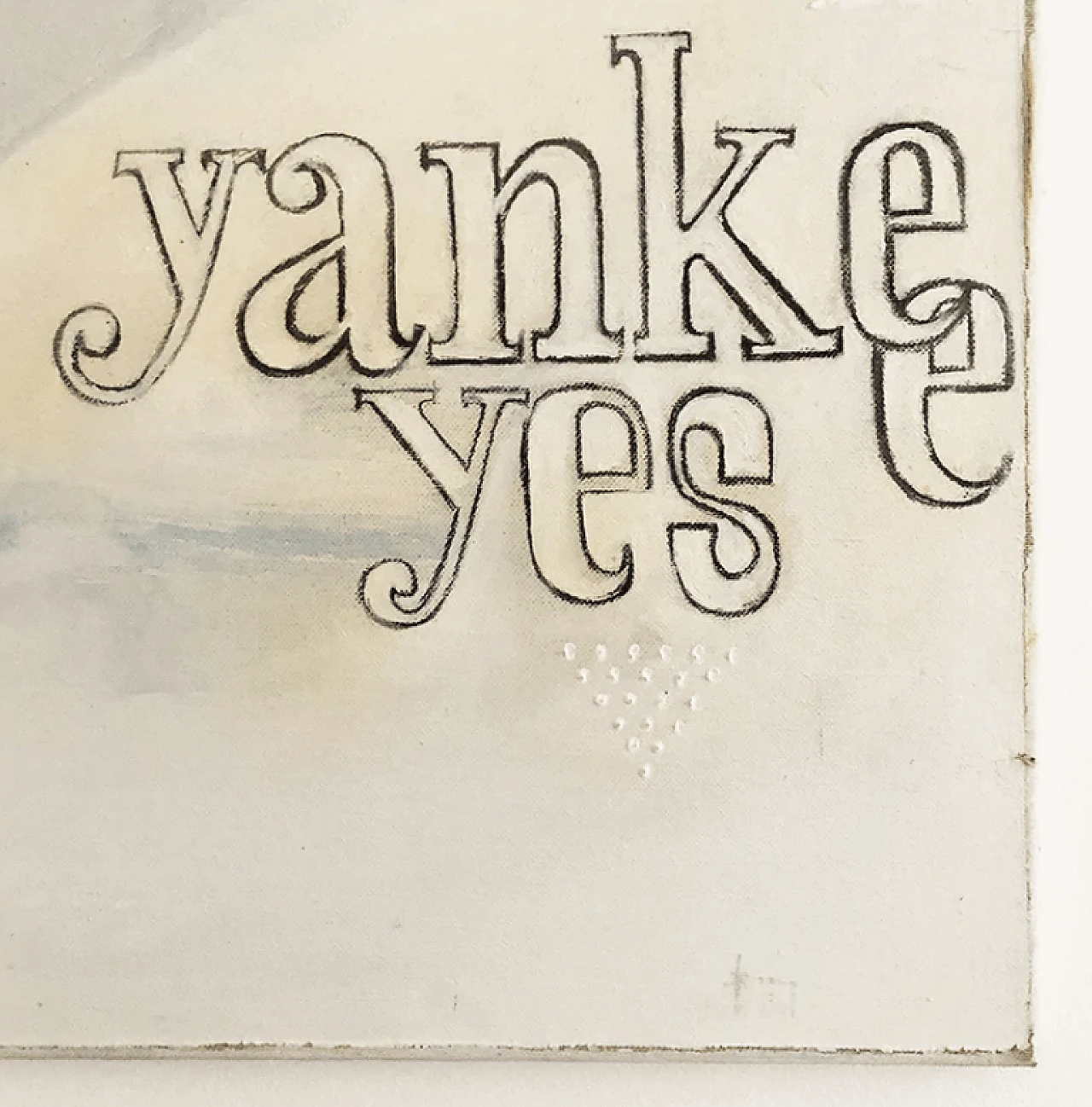 Yankee Yes, single work in mixed media on canvas, 1970s 2