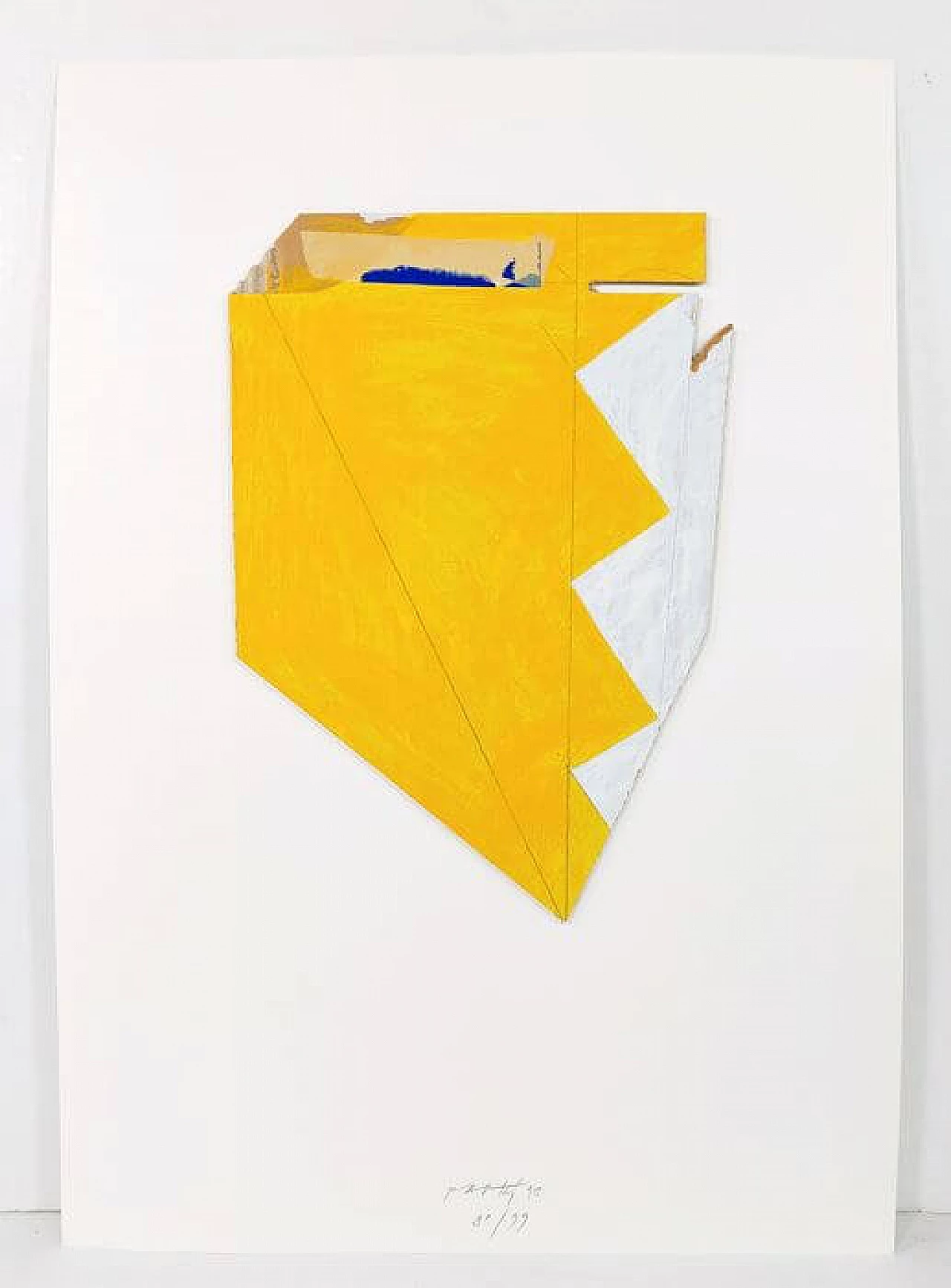 Box by Gianfranco Pardi, mixed media work on cardboard, 1990s 1