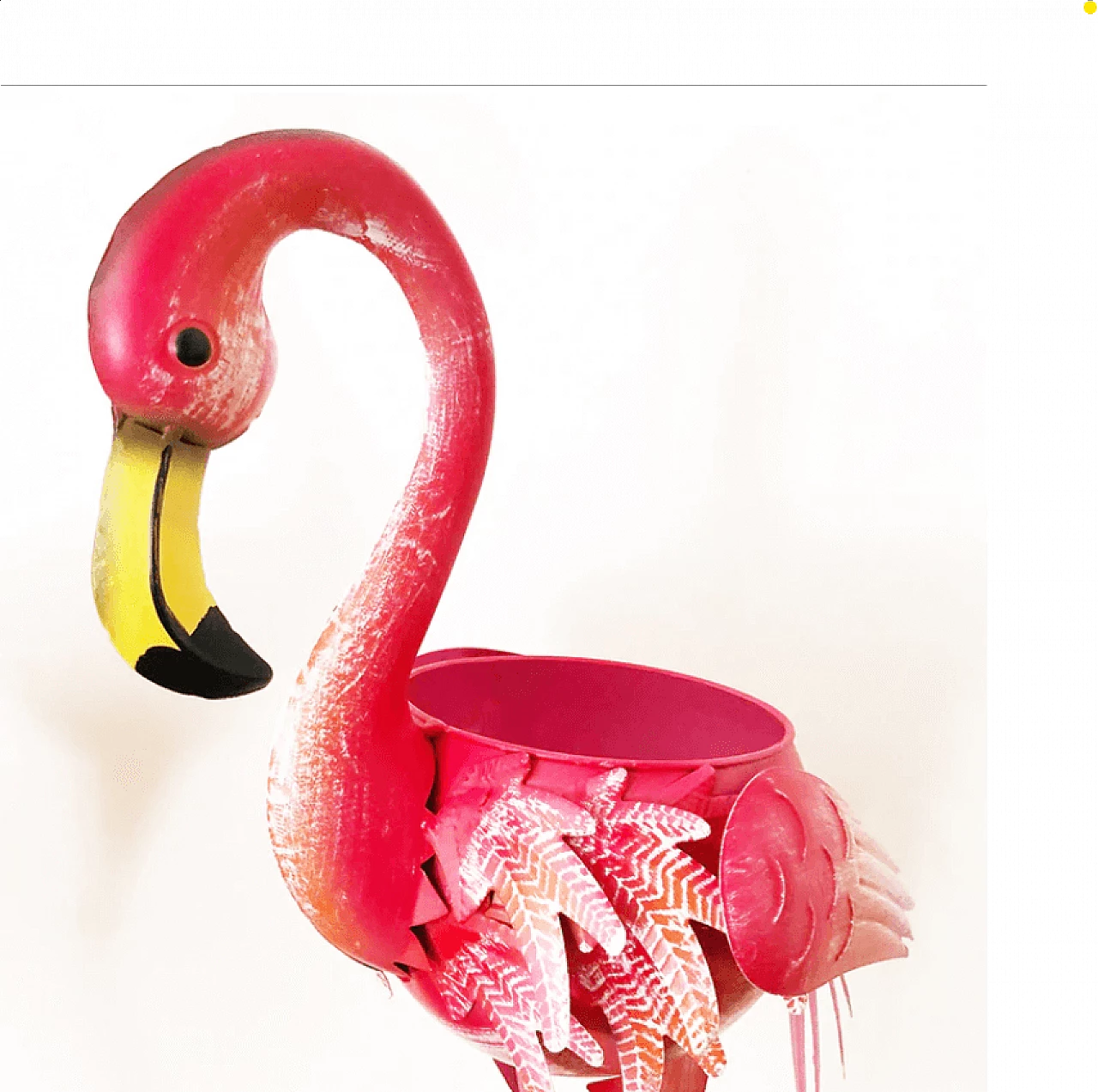 Pair of flamingo-shaped pot holders made of metal 8