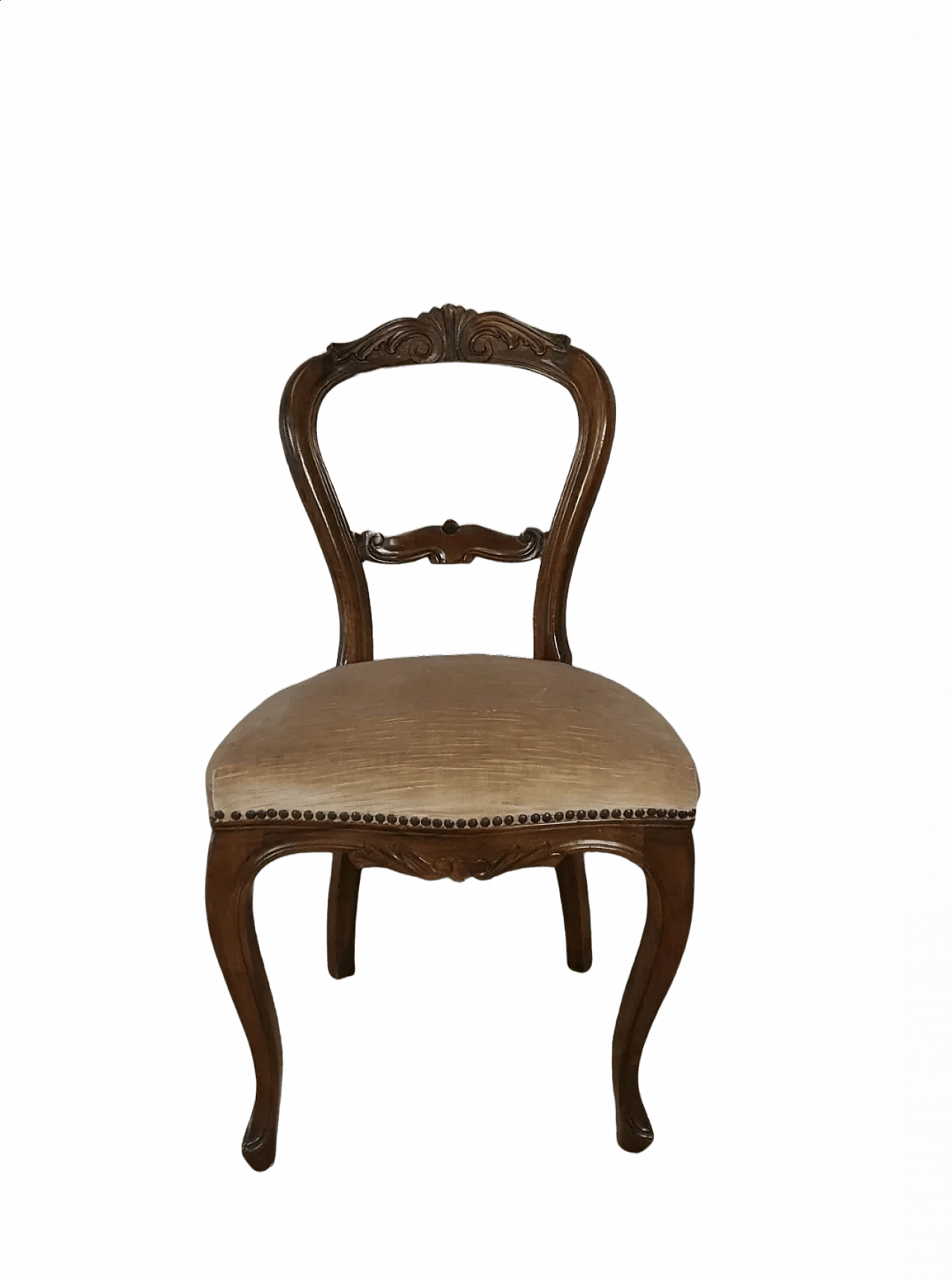 Louis Philippe style wooden chair, 1960s 13