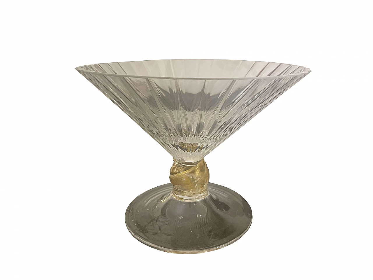 Coppa in vetro di Murano e oro zecchino, anni '80 6