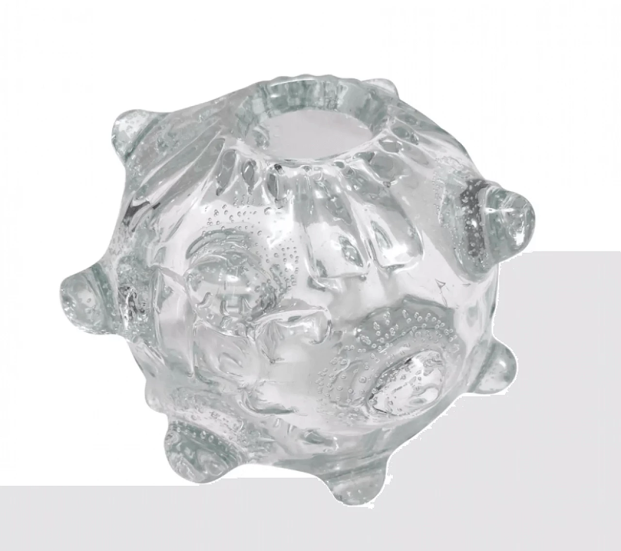 A Mugnoni, transparent Murano glass vase by Ercole Barovier, 1930s 1