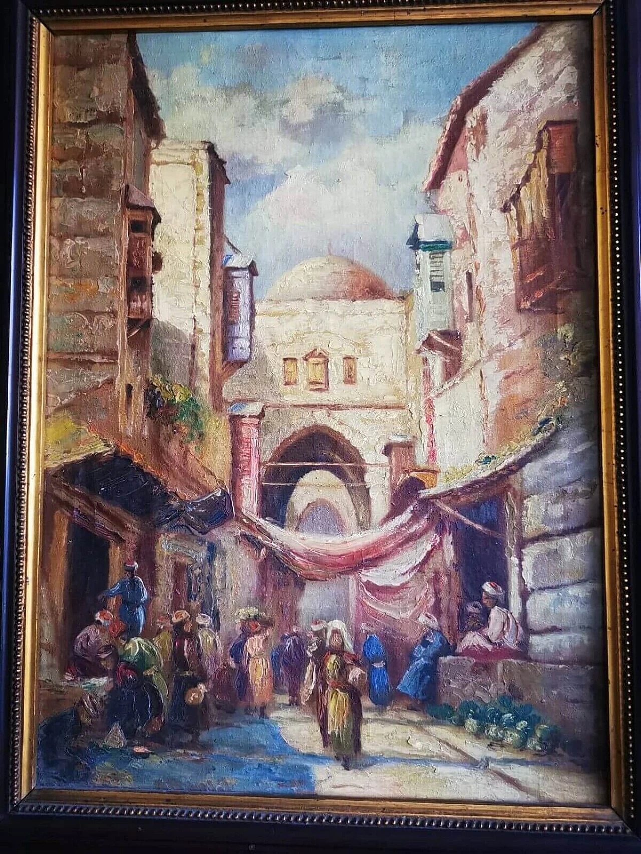 The Casbah, Orientalist oil on canvas painting, 1930s 1