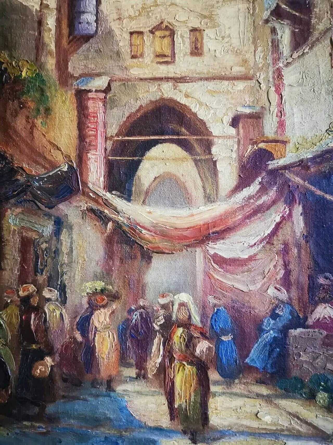 The Casbah, Orientalist oil on canvas painting, 1930s 2