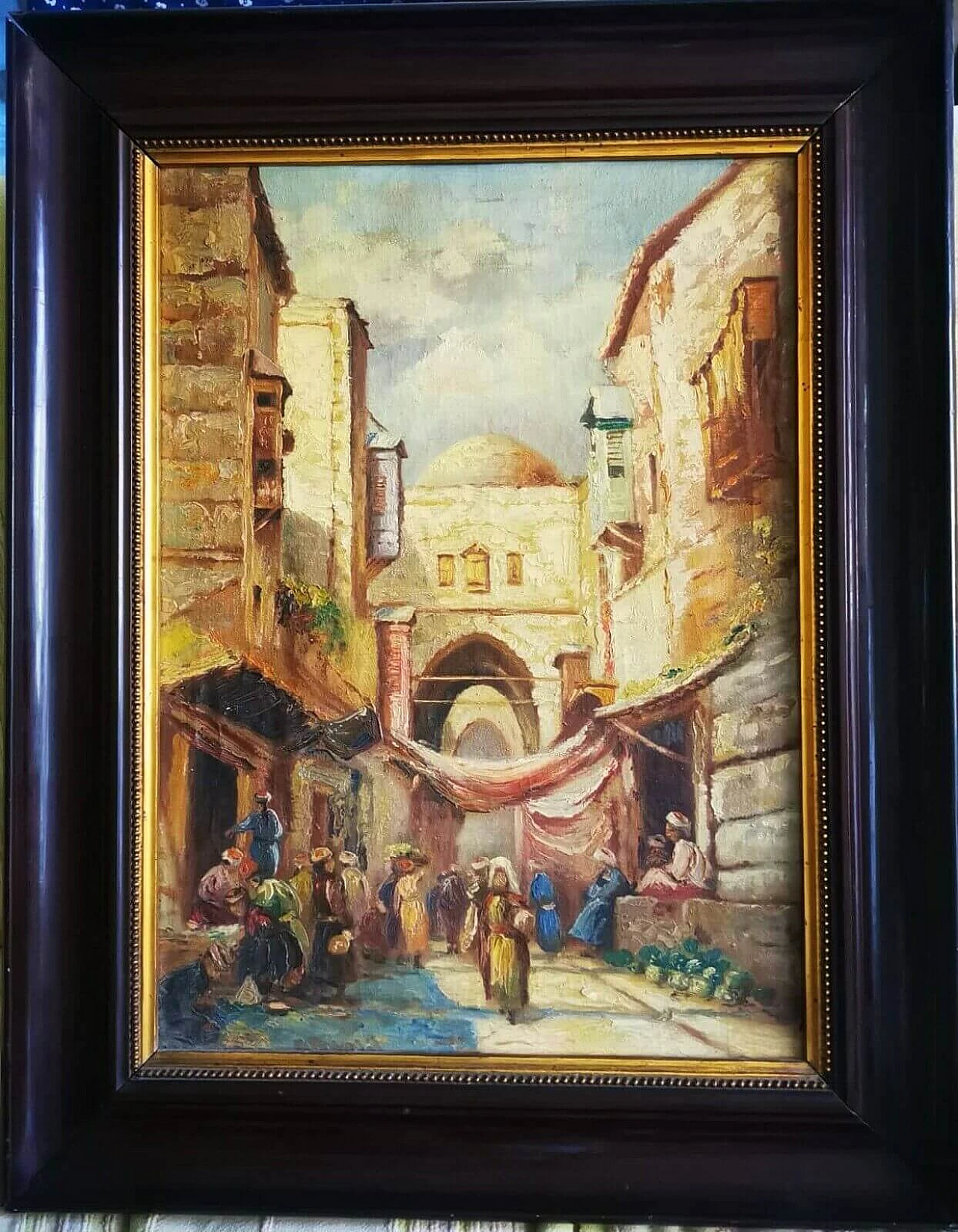 The Casbah, Orientalist oil on canvas painting, 1930s 4