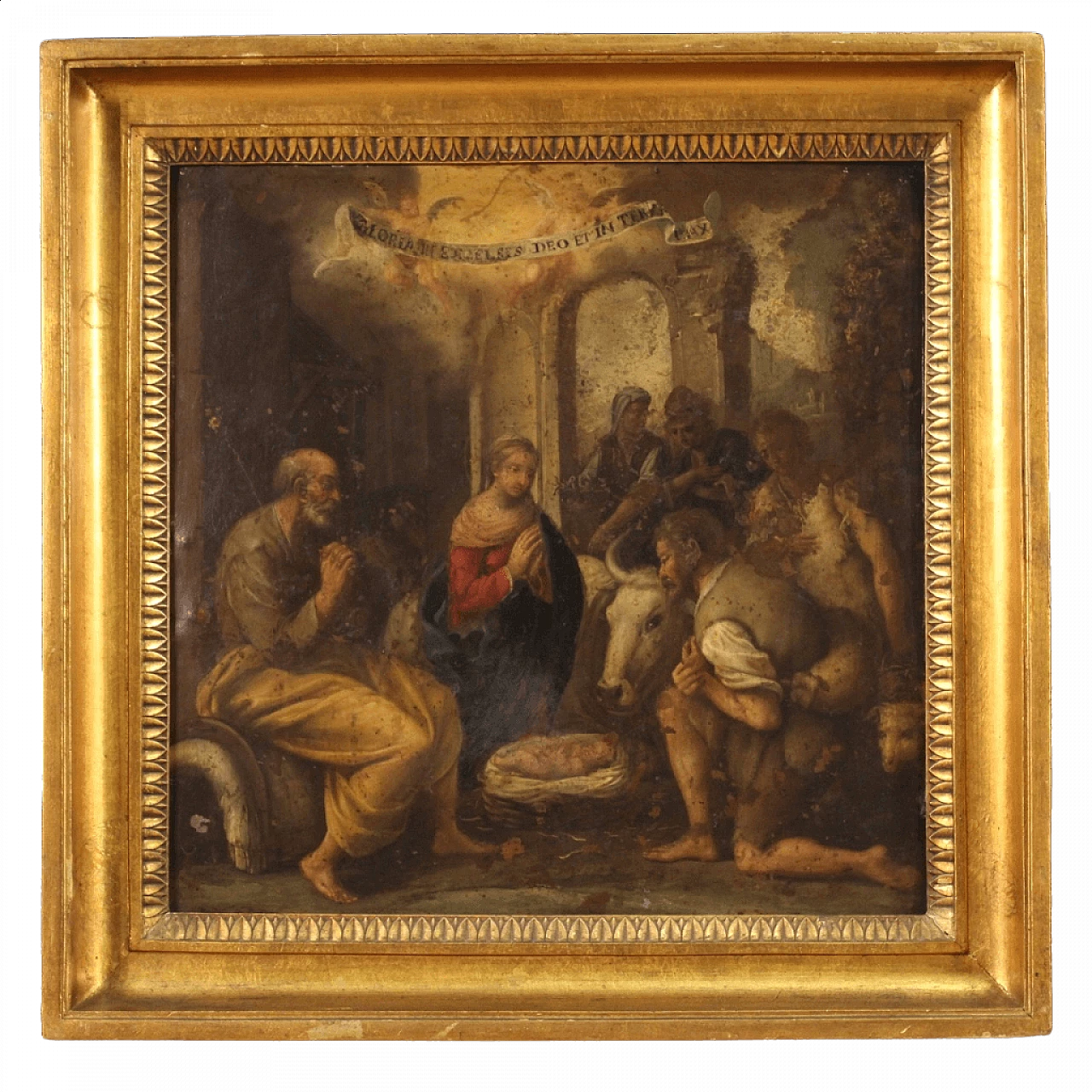 Adoration of the shepherds, painting on copper, 17th century 13