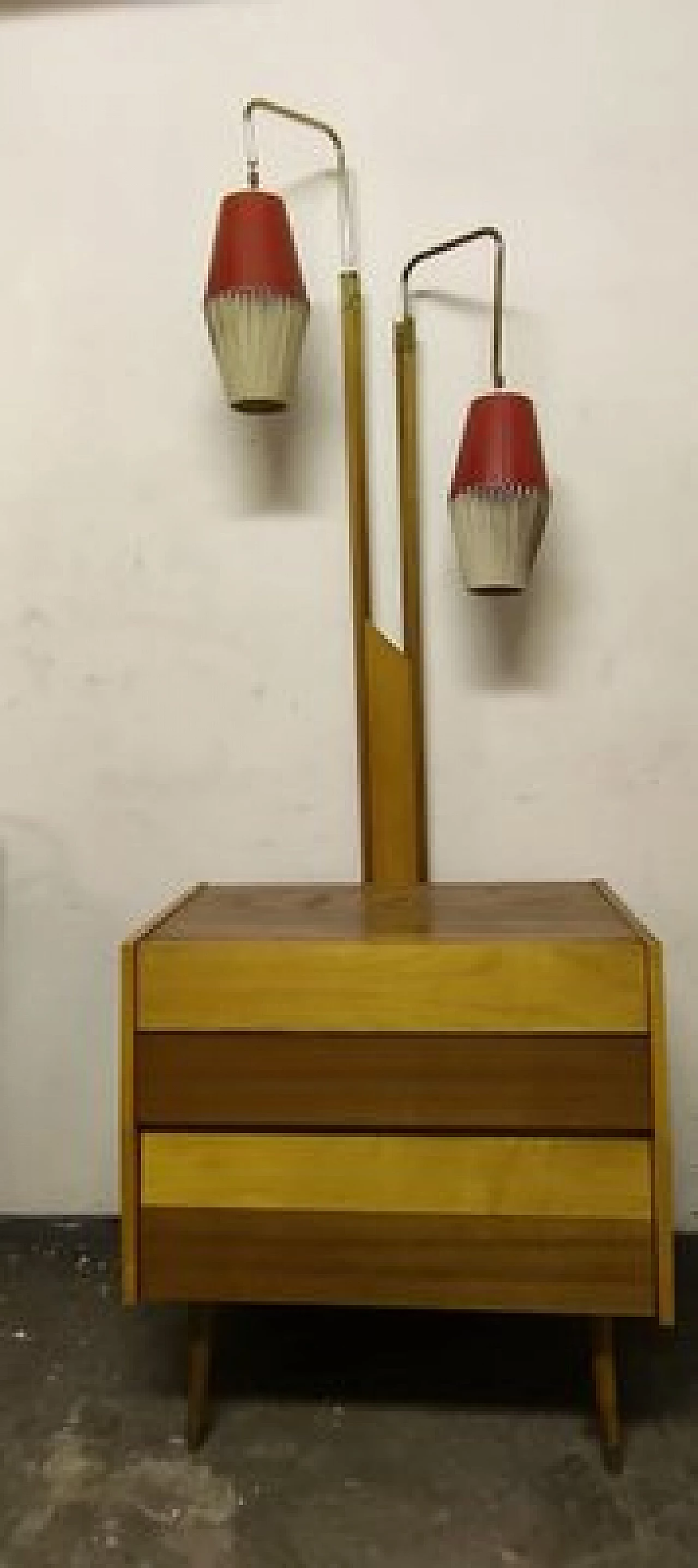 Walnut cocktail cabinet, 1960s 1