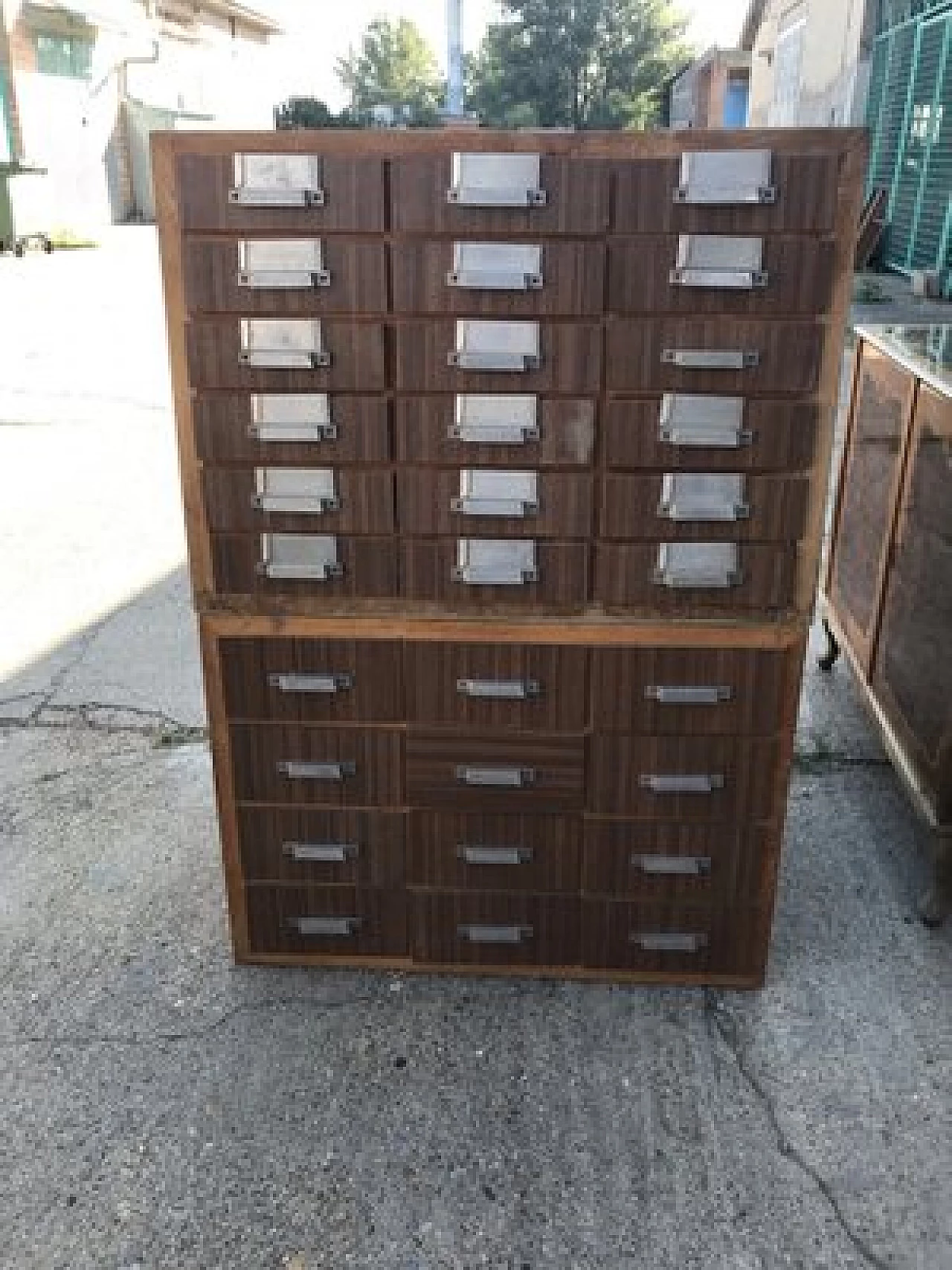 Industrial-style cabinet with drawers, 1950s 4