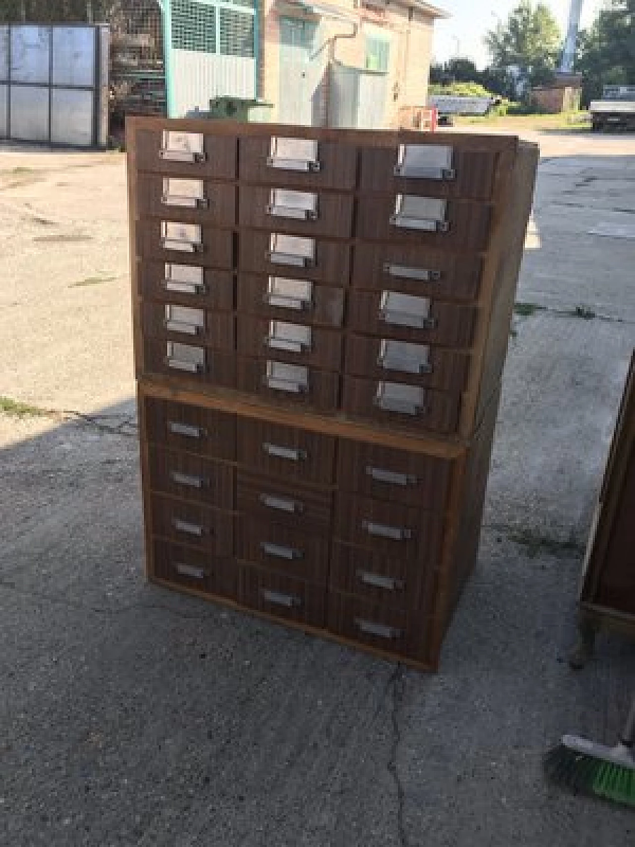 Industrial-style cabinet with drawers, 1950s 5