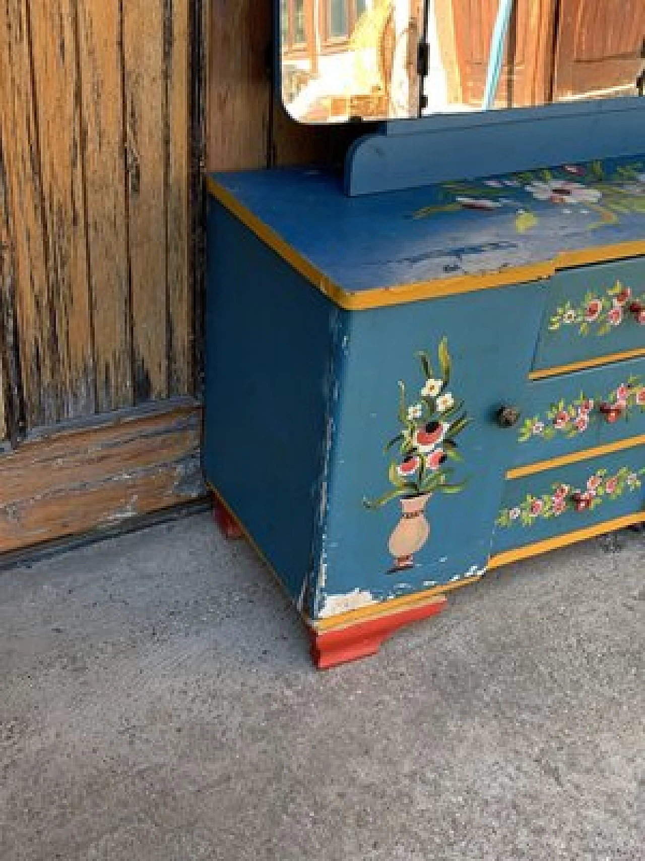 Hand-painted wooden dressing table, 1940s 4