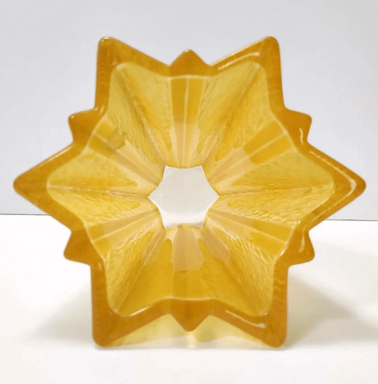 Star-shaped glass vase attributed to Pierre D'Avens for Daum, 1940s 7