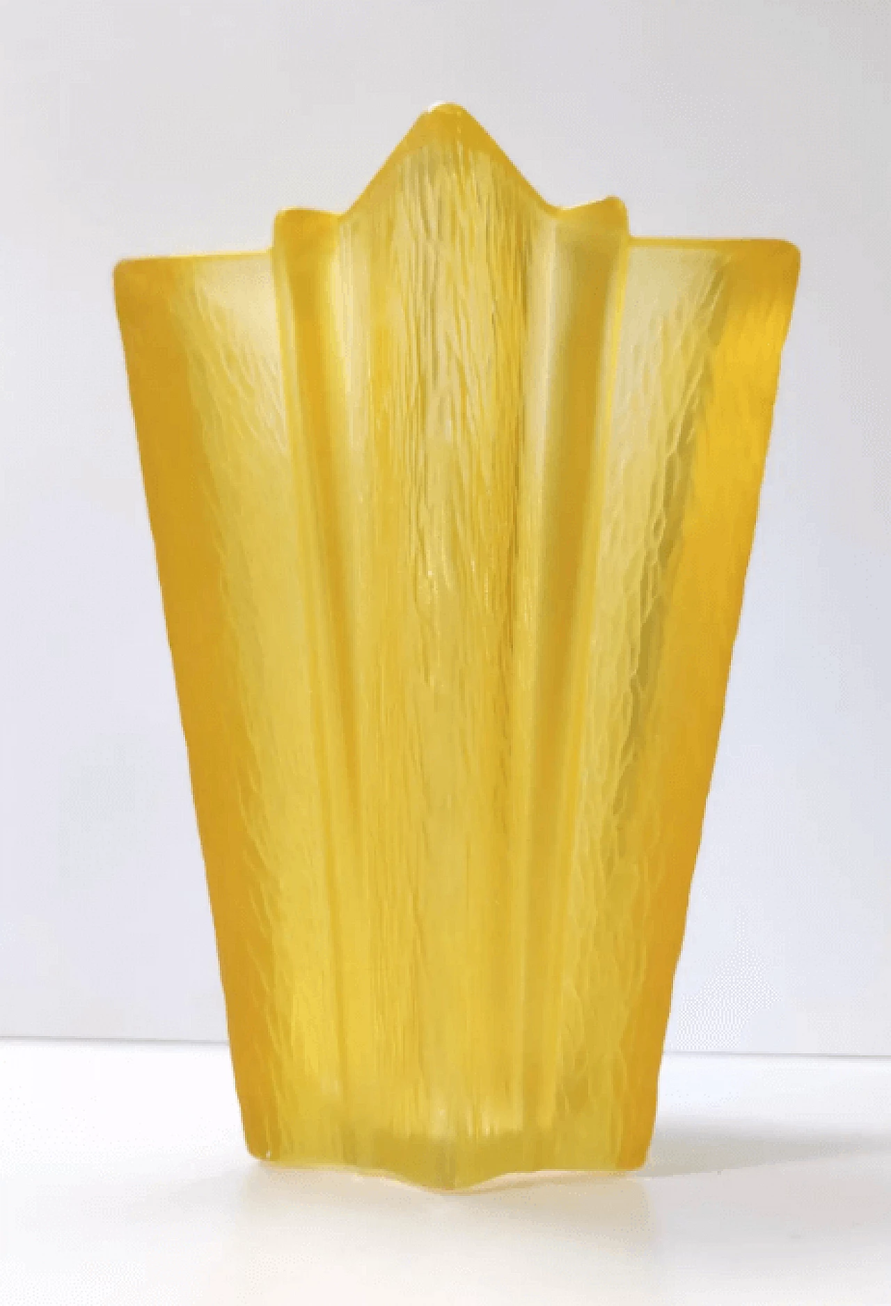 Star-shaped glass vase attributed to Pierre D'Avens for Daum, 1940s 8