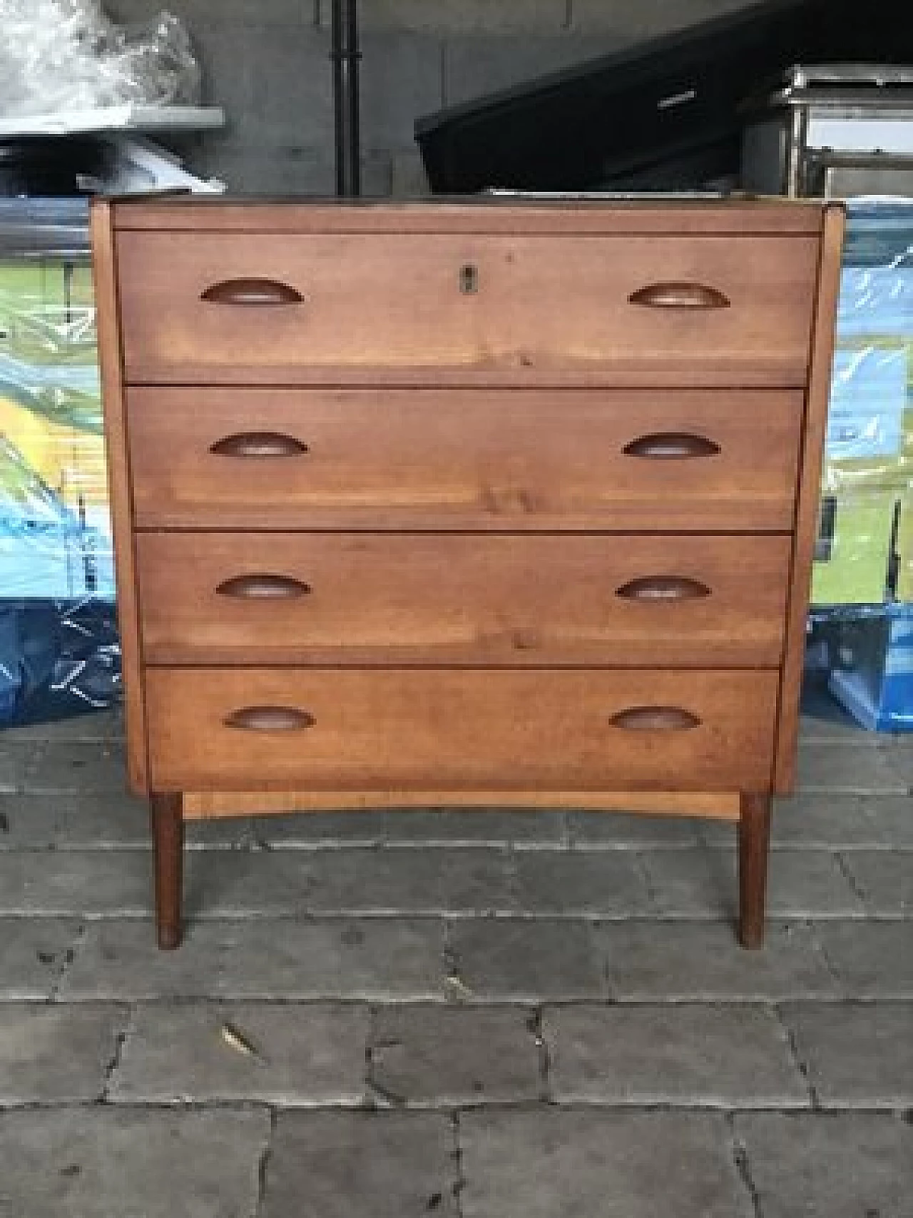 Scandinavian style chest of drawers in teak, 1960s 1