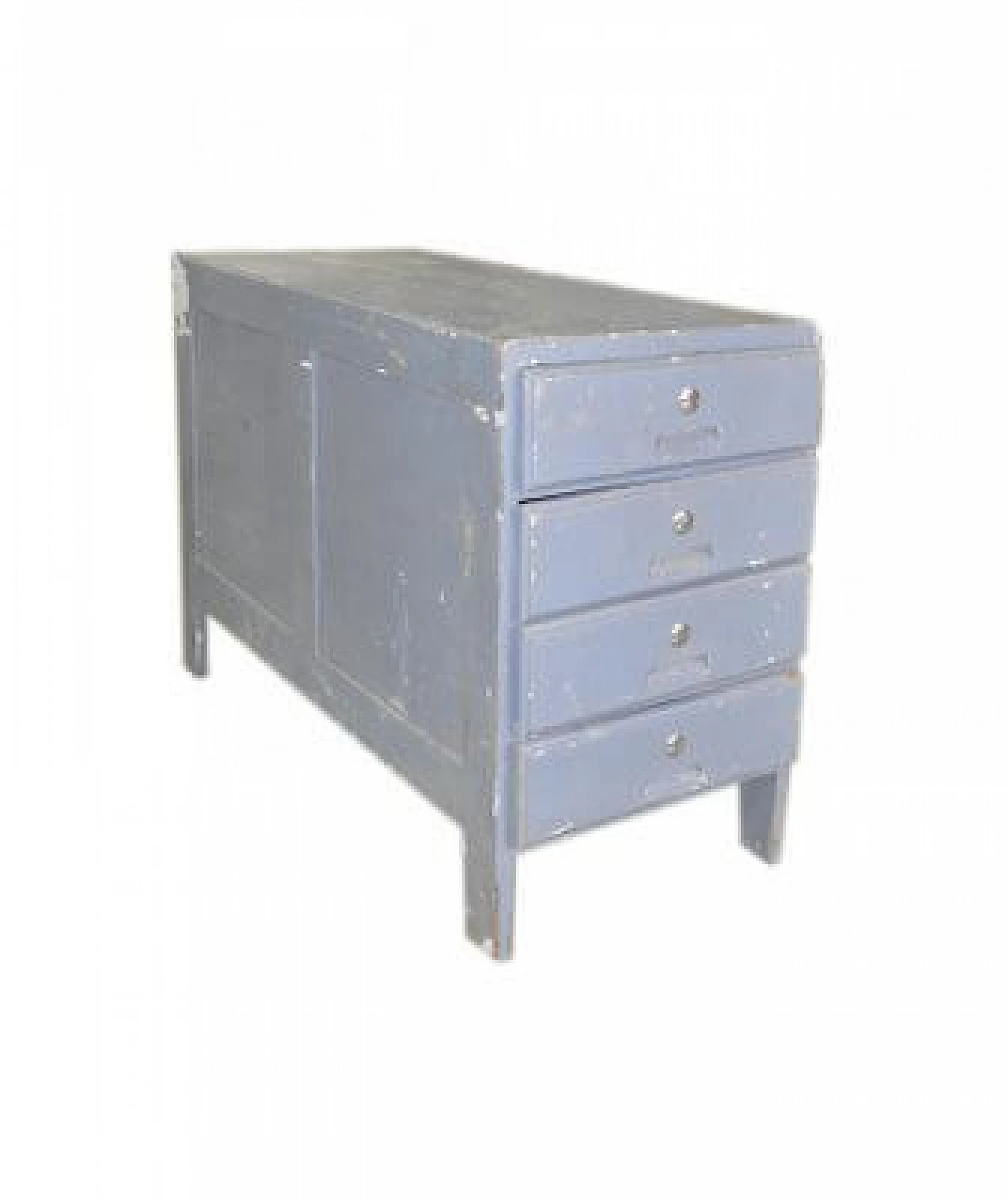 Chest drawers in pine  painted in gray, 1950s 2