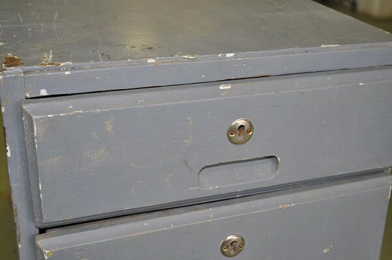 Chest drawers in pine  painted in gray, 1950s 8