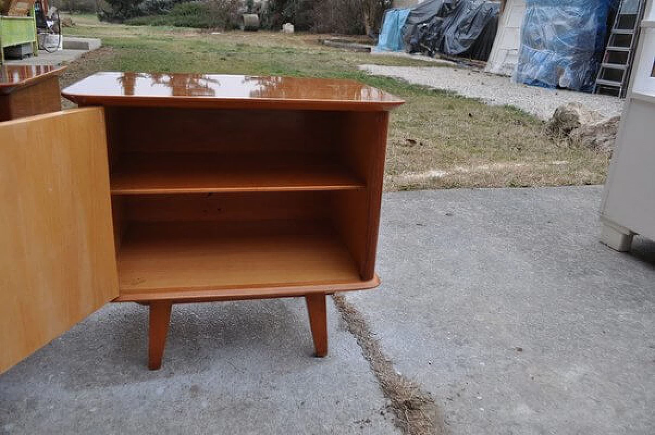 Pair of bedside tables in lacquered wood, 1950s 2