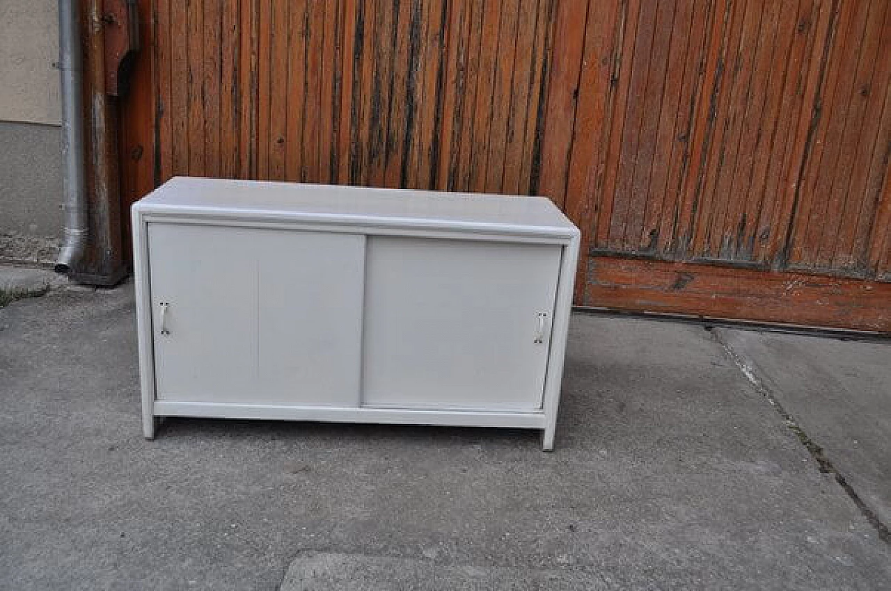 Shoe rack in white painted wooden, 1950s 1