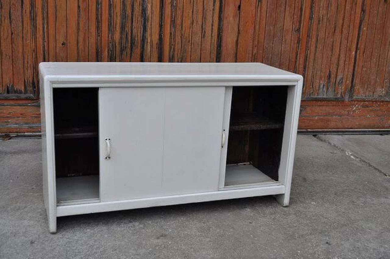 Shoe rack in white painted wooden, 1950s 4