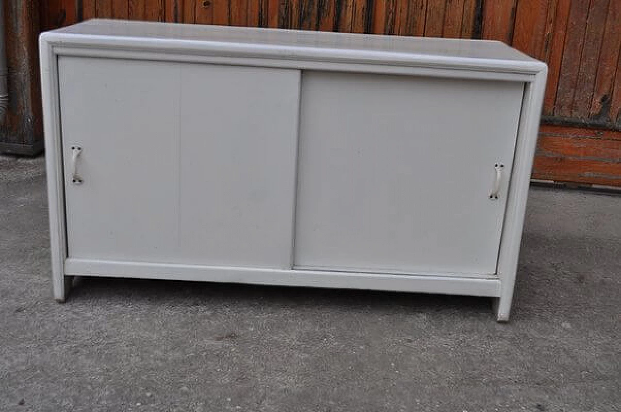 Shoe rack in white painted wooden, 1950s 5