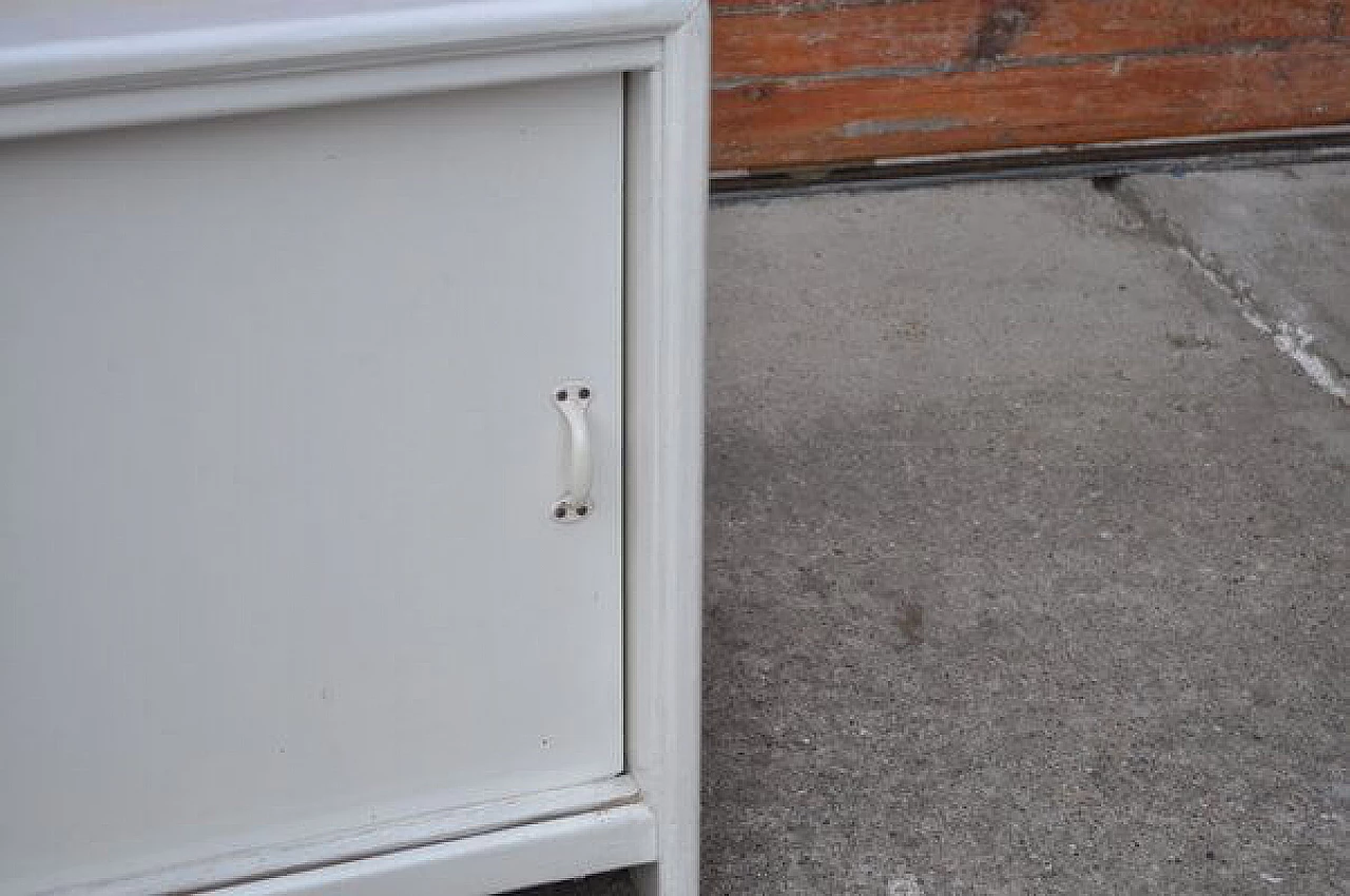 Shoe rack in white painted wooden, 1950s 6