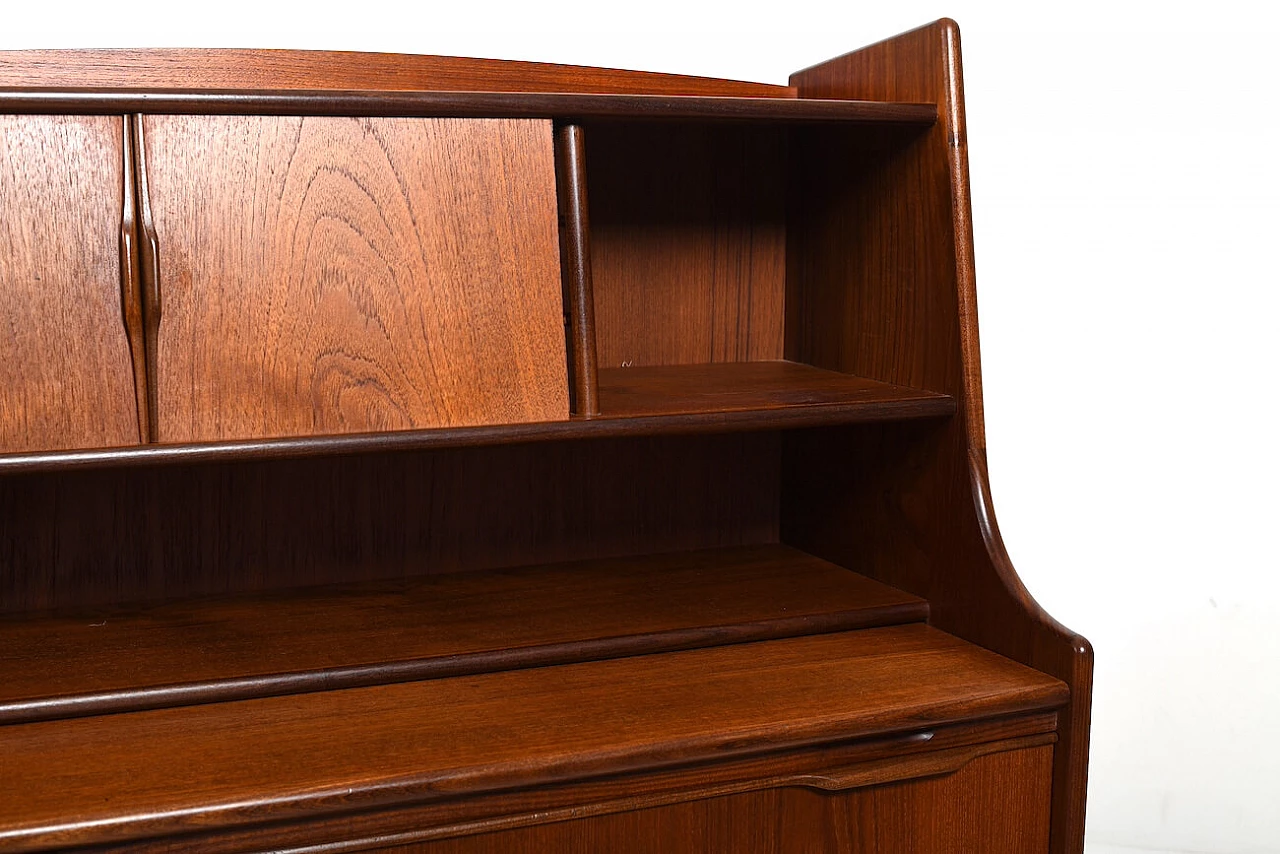 Teak secretaire with drawers, 1960s 5