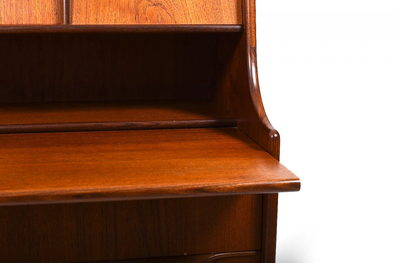 Teak secretaire with drawers, 1960s 7