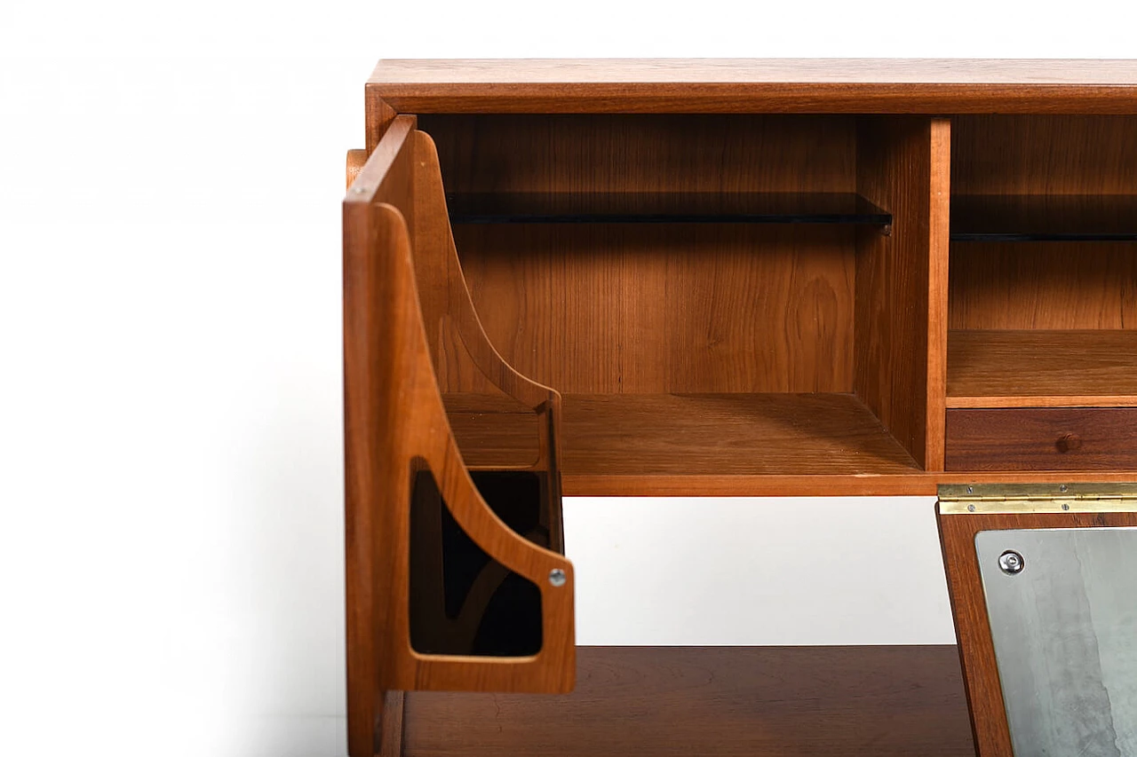 Chest of drawers with teak writing tabletop, 1950s 9