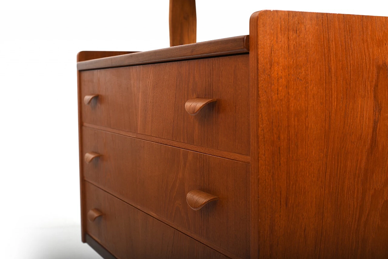 Chest of drawers with teak writing tabletop, 1950s 10