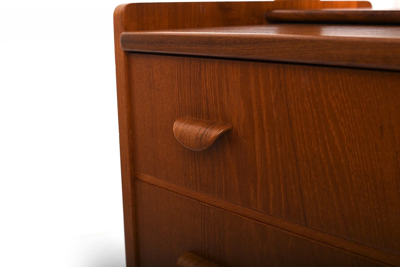 Chest of drawers with teak writing tabletop, 1950s 11