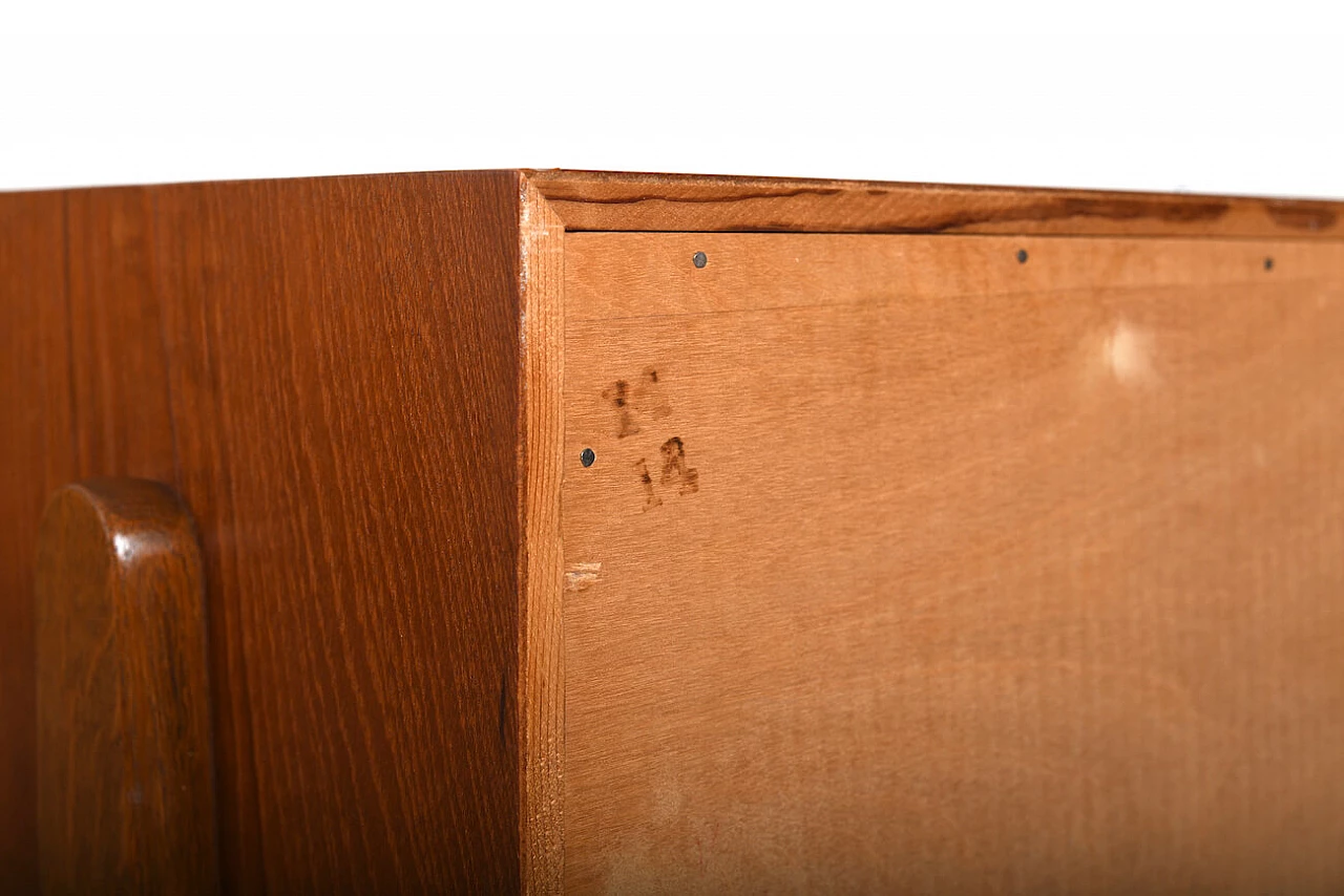 Chest of drawers with teak writing tabletop, 1950s 14