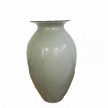 Vaso grande in vetro inchiostrato di Mazzega, anni '80