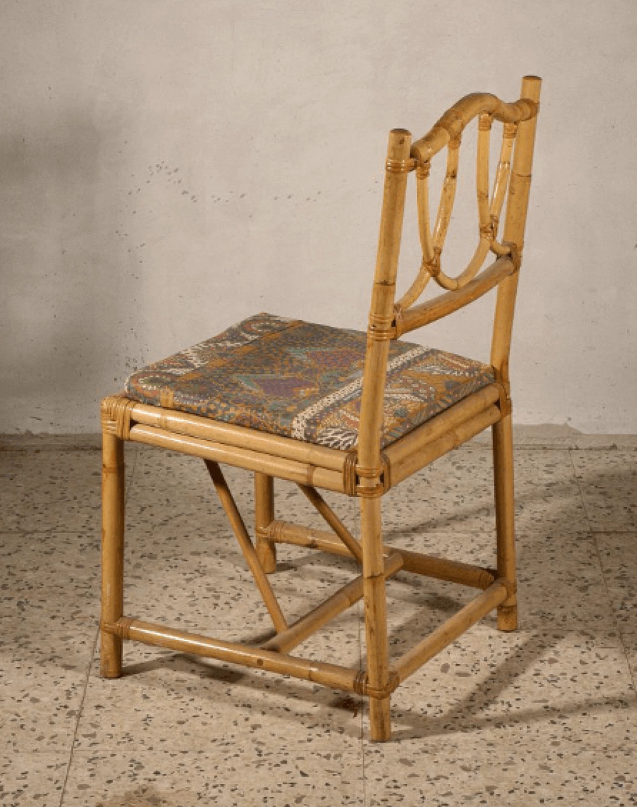 Bamboo desk chair, 1980s 4