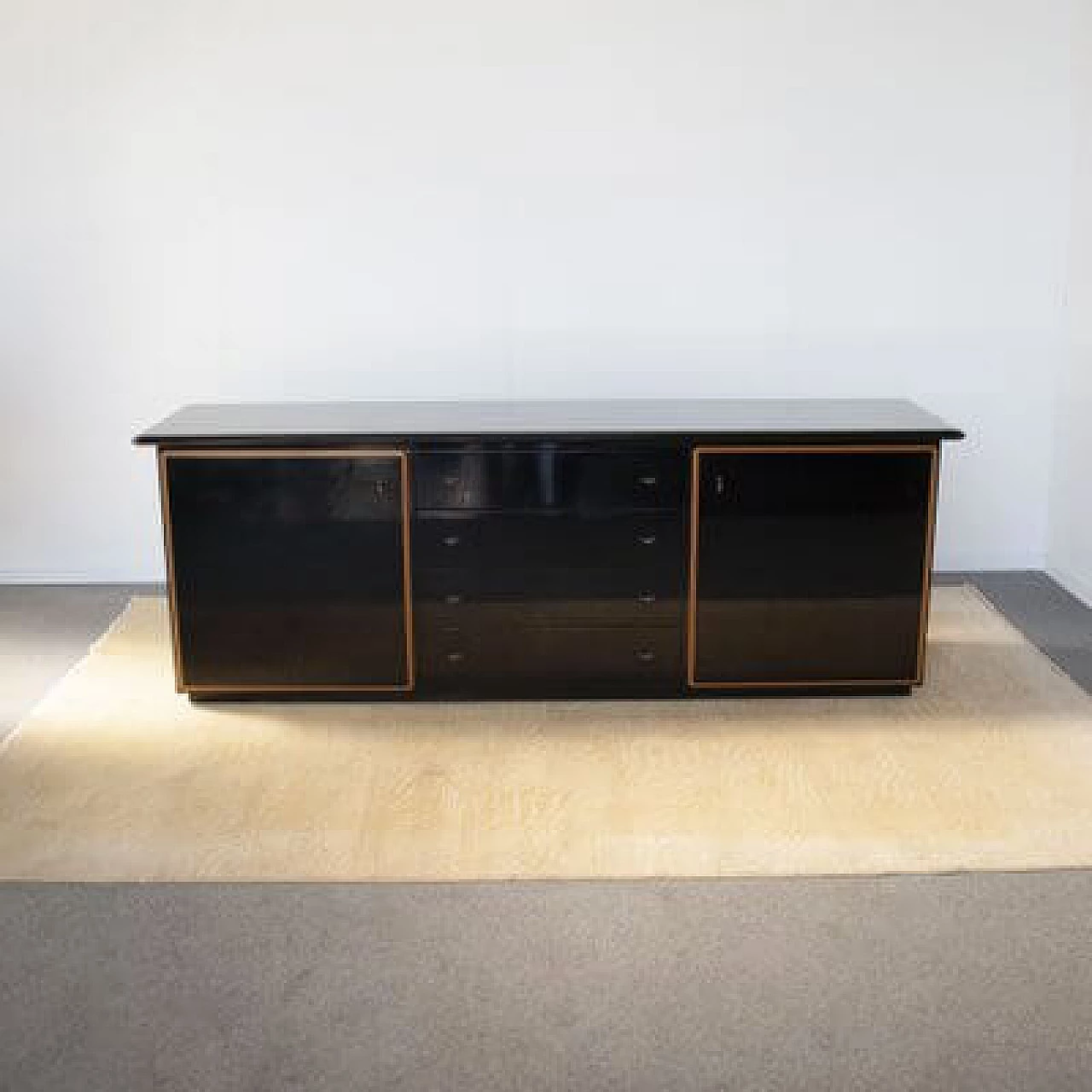 Black lacquered sideboard by Pierre Cardin, 1970s 1