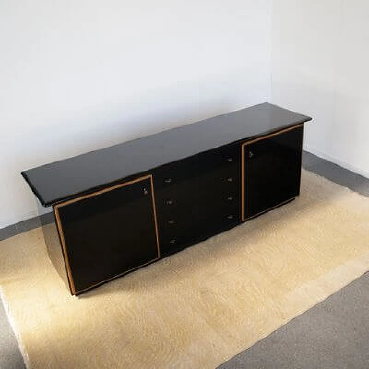 Black lacquered sideboard by Pierre Cardin, 1970s 6