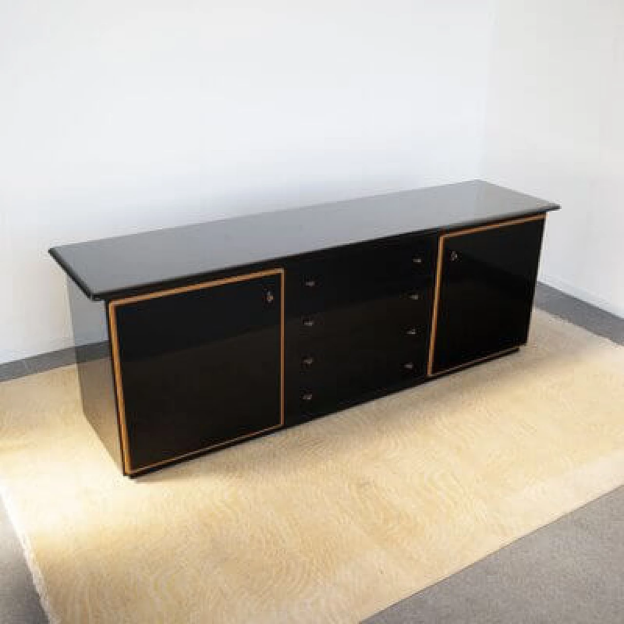 Black lacquered sideboard by Pierre Cardin, 1970s 7